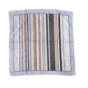 Glentex Striped Scarf‎ Large Square Style 26.5" x 26.5" Vintage Neutral Colors